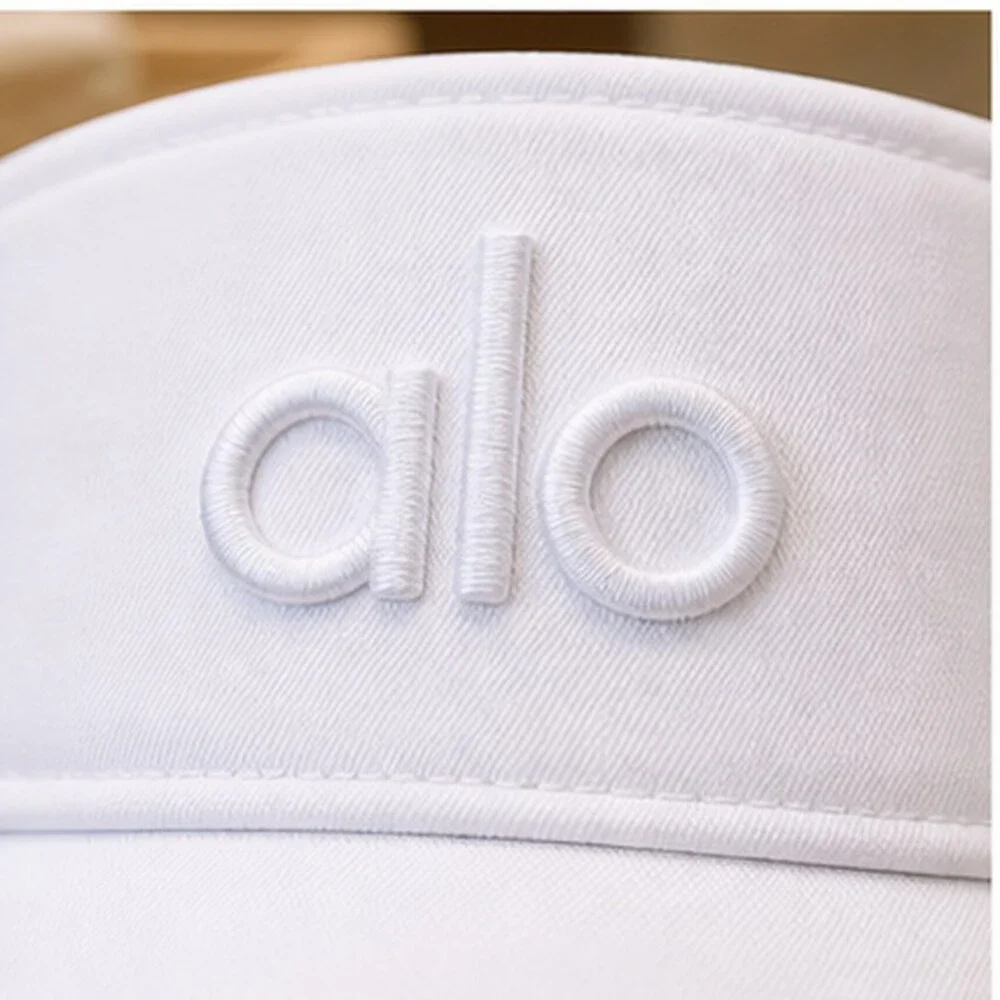 ALO Yoga White Workout Open Top Visor Hat Sporty